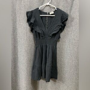 Show Me Your MuMu 100% Cotton Gauze Black Dress Size Small